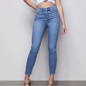 Good American Good Curve Skinny Crop Jean- Blue 412